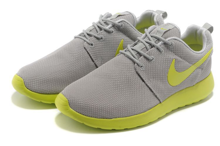 nike Roshe running chaussures hommes verts gris (3)